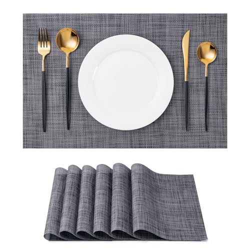 Placemats Set of 6 Washable Indoor (6 Count)