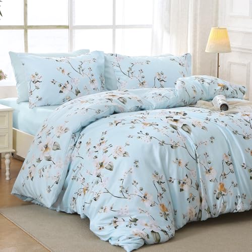 Ceiba Blue Bed in a Bag King 7 Pieces