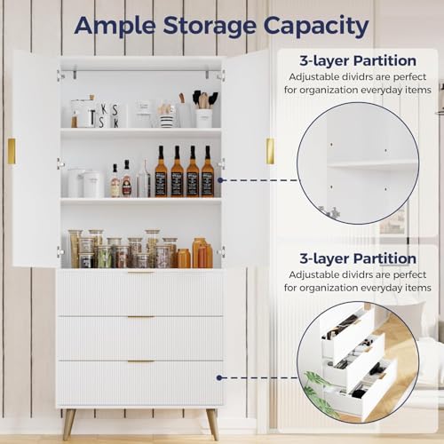 Fluted Tall Cabinet