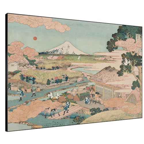 36"x46" Extra Large Framed Wall Art Japanese Ukiyo