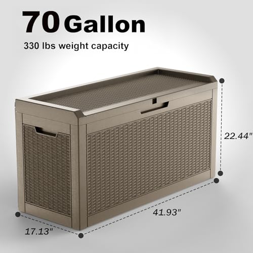 70 Gallon Outdoor Storage box Waterproof