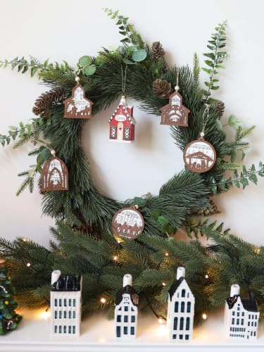 18 Pieces Sheet Music Nativity Scene Christmas Tree Ornaments Set (18 Count)