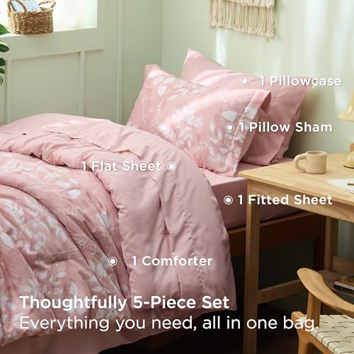 Floral Pink Comforter Set