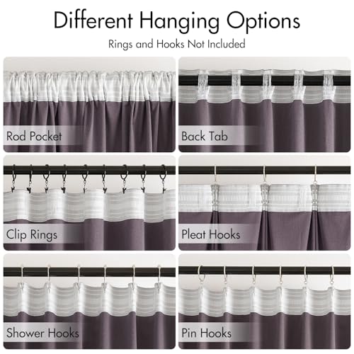 Lavender Velvet Pinch Pleat Blackout Curtains W52 X L108 Inches (2 Count)