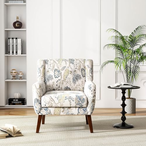 Modern Floral Accent Chair