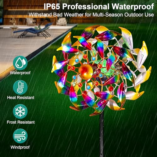 Solar Wind Spinners for Yard and Garden