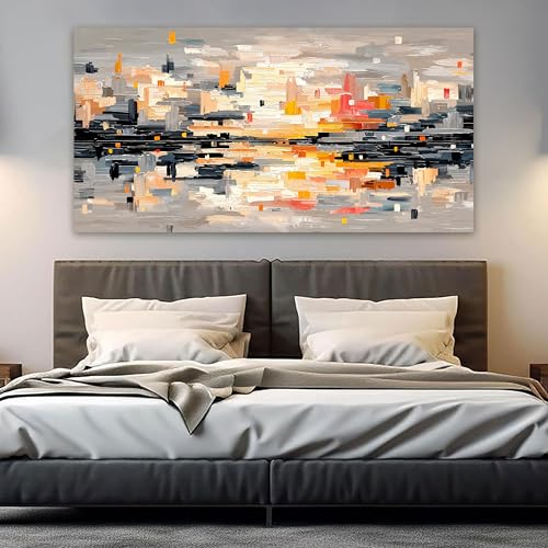 Abstract Wall Art Decor Large Wall Art for Living Room Abstract Canvas Art Wall Decor Modern Colorful Wall Art Prints Canvas Wall Art Pictures Artwork for Walls Bedroom Office Decor 24" X 48"