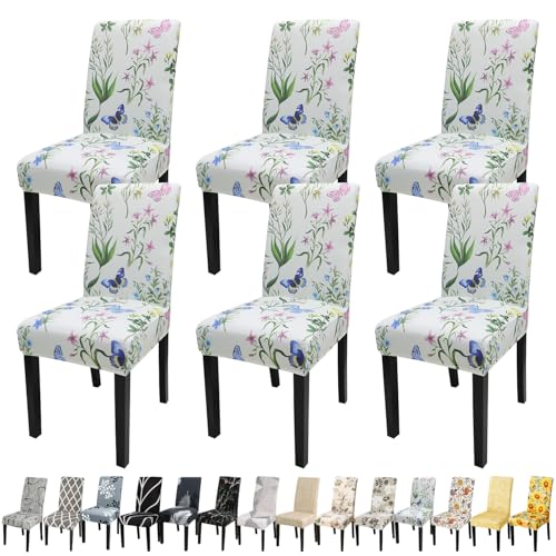 Pattern Chair Covers for Dining Room Set of 6