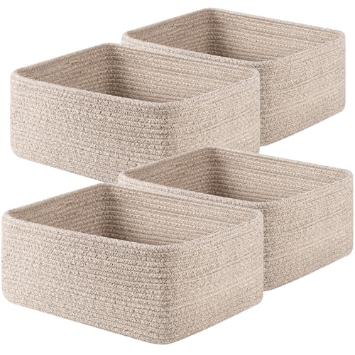 4 Pack 14.17 * 11.02 * 6.3IN Storage Baskets for Organizing Shelves (4 Count)