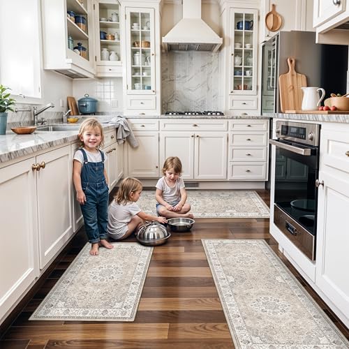 4 Pieces Kitchen Rug Set (10.5 Sq Ft)