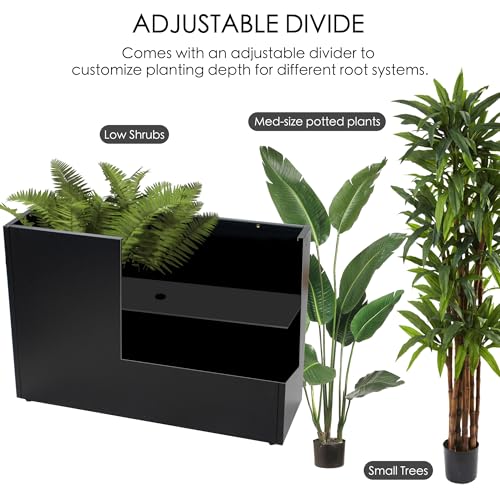 36" L x 24H x 12W Metal Rectangular Planter Box
