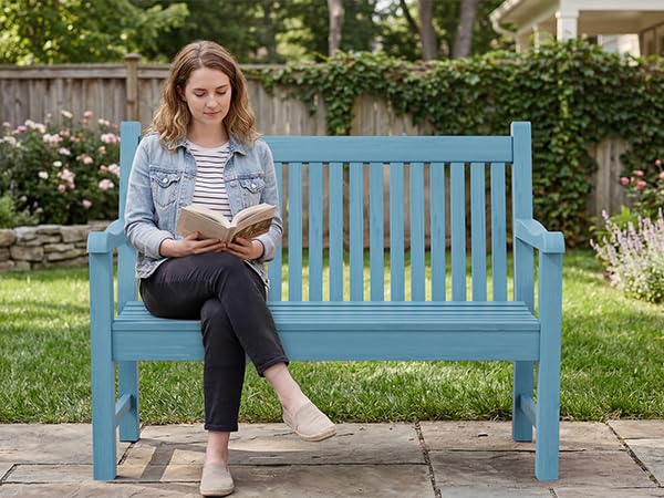 2 Person Outdoor Bench with 700 Lbs Weight Capacity