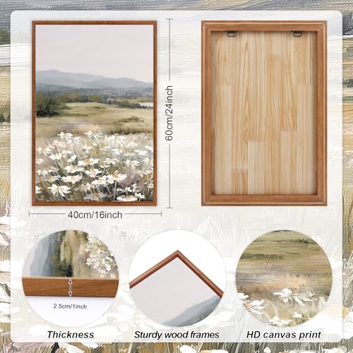 Framed Wildflower Field Scene