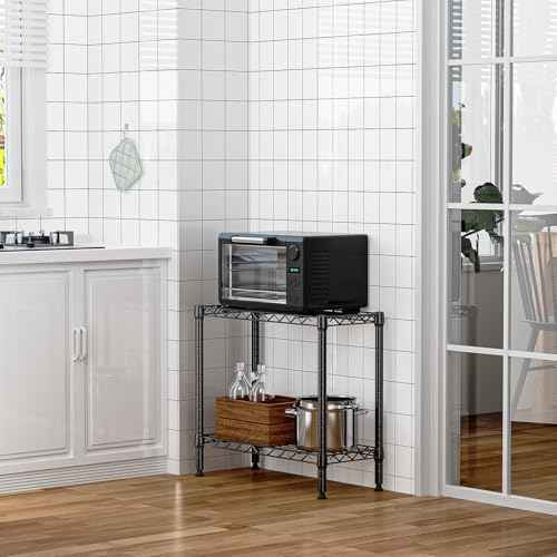 MZG 220 lbs 2 Tier Storage Rack Metal Wire Shelving Unit