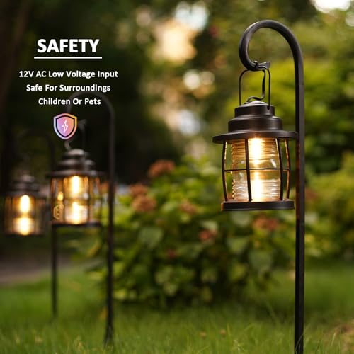 12V Low Voltage Hanging Lantern Pathway Lights 32Lumen 2900K 1.1W 6 Pack (6 Count)