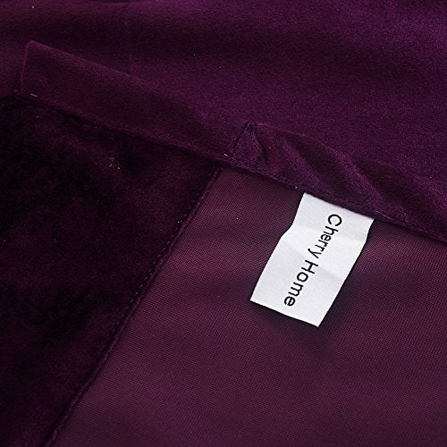 Set of 2 Heavy Velvet Flannel Blackout Window Curtains Drapes with Top Grommet Draperies Eyelet 52 Inches Wide by 120 Inches Long (2 Count)