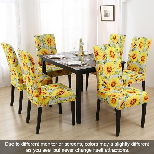 Pattern Chair Covers for Dining Room Set of 6