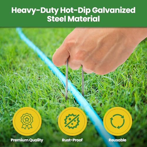 Landscape Staples Galvanized 8 Inch 120 Pcs (120 Count)