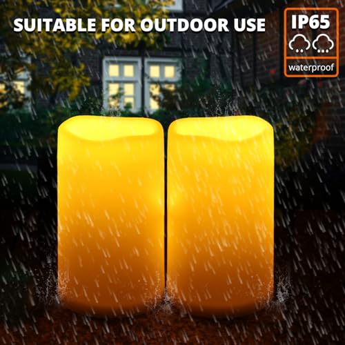 6" x 4" Large Outdoor Flameless Candles (2 Count)