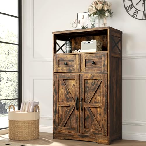 Farmhouse Storage Cabinet with Drawers