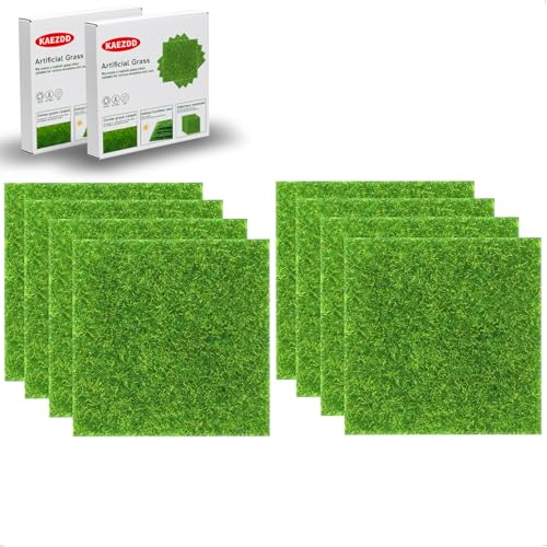 8 Pcs 6 X 6 Inch Fake Grass Decor for Crafts