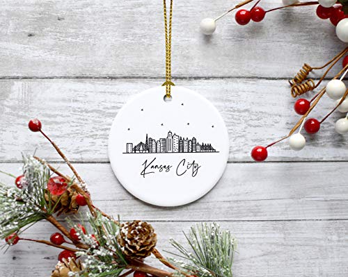 Round Ceramic Porcelain Christmas Tree Ornament