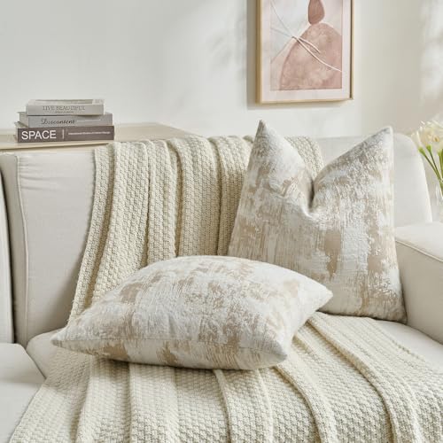 Pack of 2 Faux Cashmere Throw Pillow Covers 16x16 Inch (2 Count)