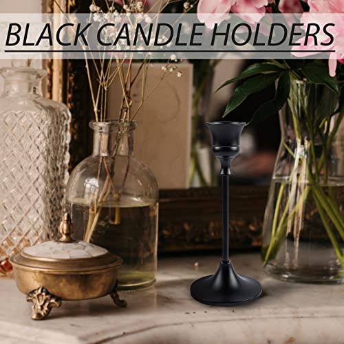 Black Taper Candle Holders Set of 6 (6 Count)