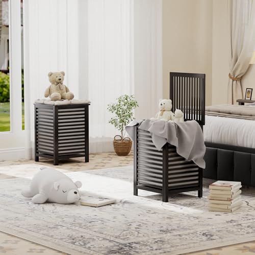 Double Laundry Hamper with Lid