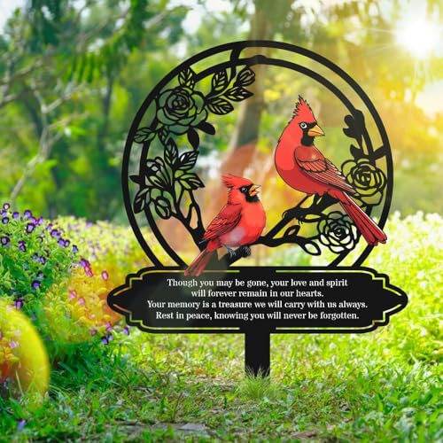 Personalized 12in Cemetery Memorial Metal Stakes
