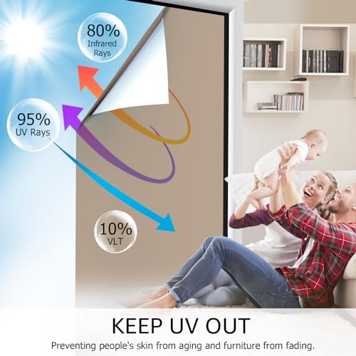 One Way Mirror Window Film (9.477 Sq Ft)