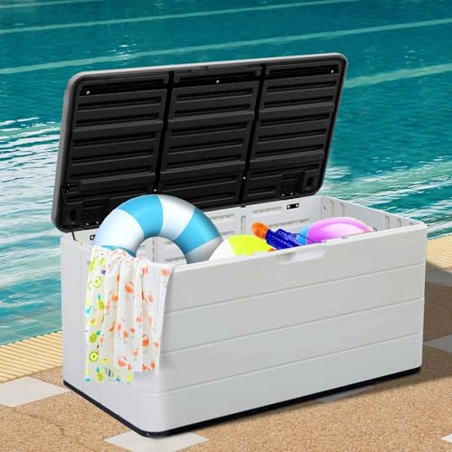 110 Gallon Lockable Resin Deck Box
