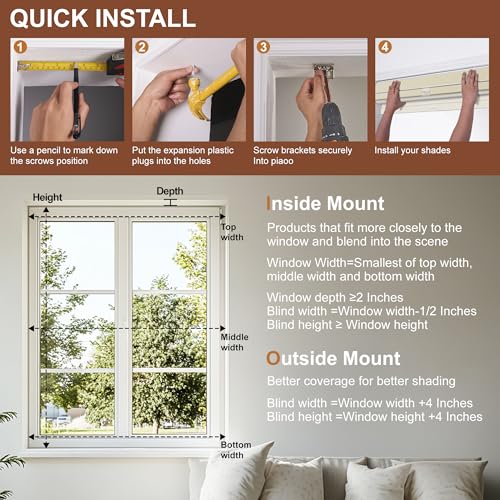 Cordless Dual Roller Shades. Beige & White.38 W x 86" H