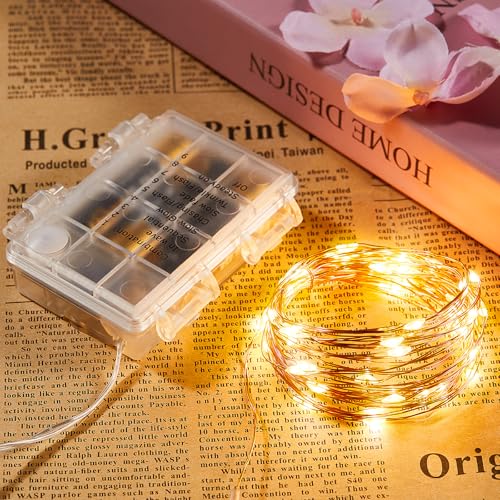4 Pack 16.4 Ft. Battery Operated Outdoor String Lights with Remote & Timer (4 Count)