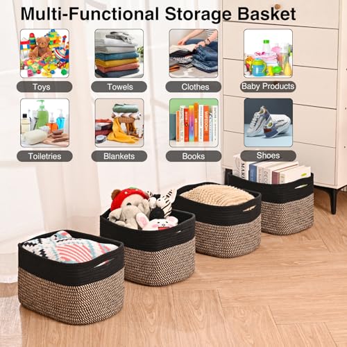 Storage Baskets for Shelves Organizing (4 Count)
