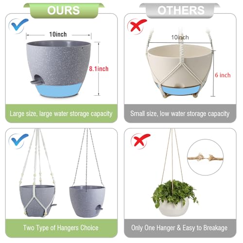 Self Watering Hanging Planters 10 inch (2 Count)