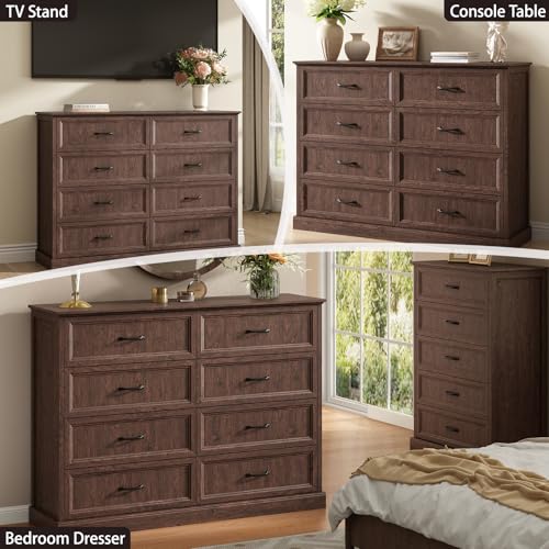 Farmhouse 8 Drawer Dresser for Bedroom
