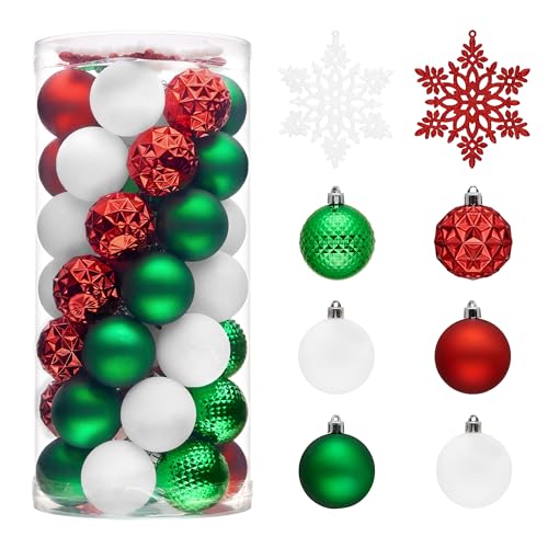 50ct Christmas Tree Decorations Ball Ornaments 2.36 Inches (50 Count)