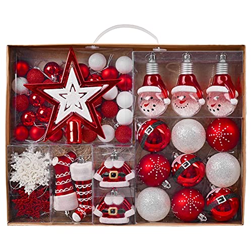 70ct Christmas Ball Ornaments Tree Decorations Set (70 Count)