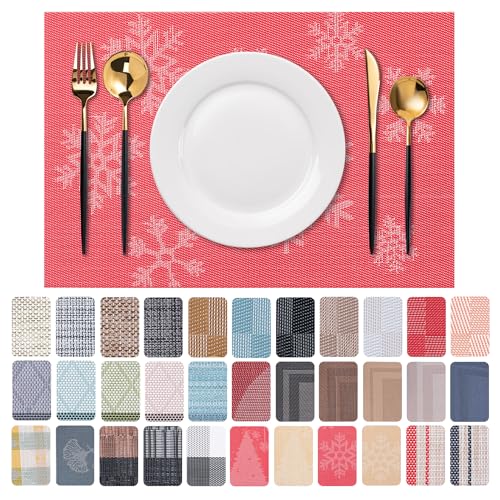 Placemats Set of 6 Washable Indoor (6 Count)