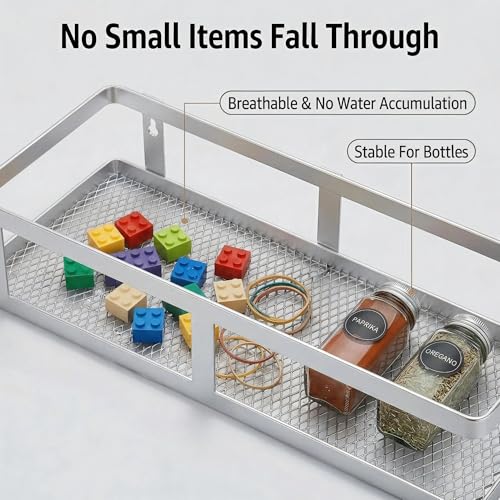 2 Pack Minimalist Shower Caddy Wall Mount (2 Count)