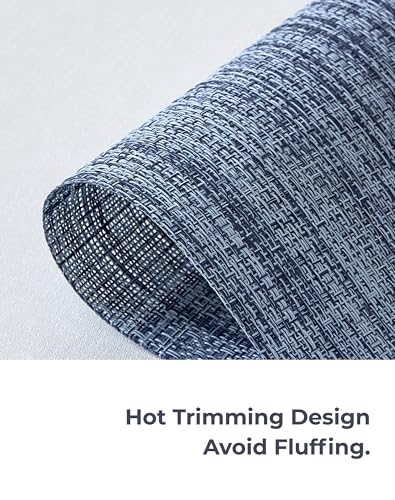 Deep Navy Woven Placemats Set of 8 (3 Count)