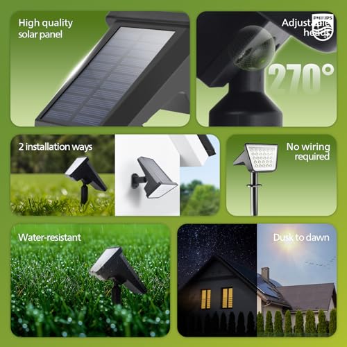 6 Packs Solar Spot Lights Outdoor Waterproof (6 Count)