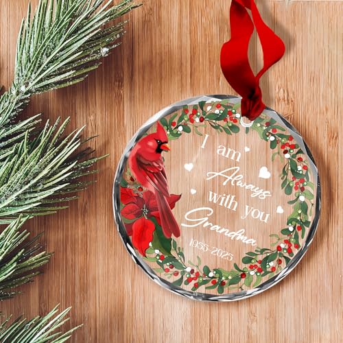 Personalized Cardinal Glass Ornament