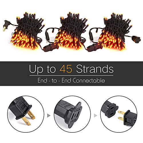 5MM Wide Angle Halloween String Lights Orange