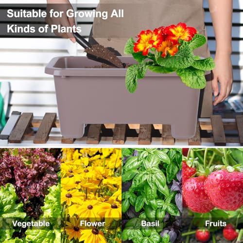 Self Watering Rectangle Planter Boxes 8 (8 Count)