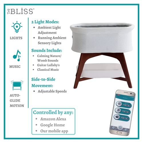 Evi Smart Baby Bassinet Beside Sleeper with Auto
