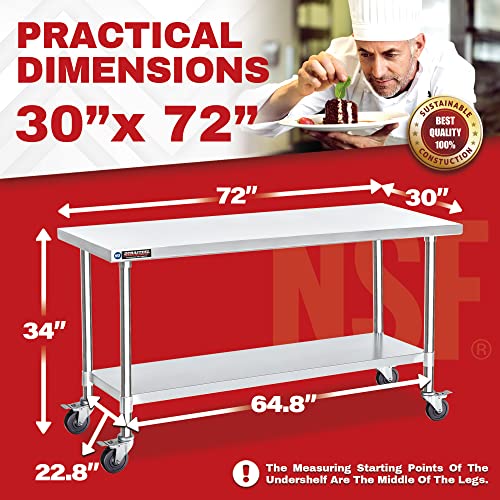 30x72 NSF Stainless Steel Cart