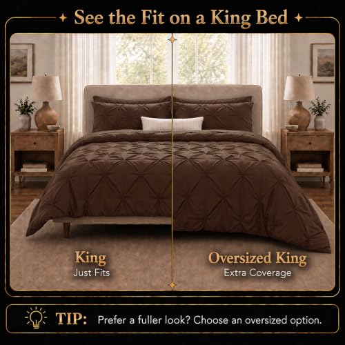 King Size Comforter Set Brown