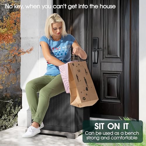 30 Gallon Outdoor Storage Box Waterproof Deck Box for Patio